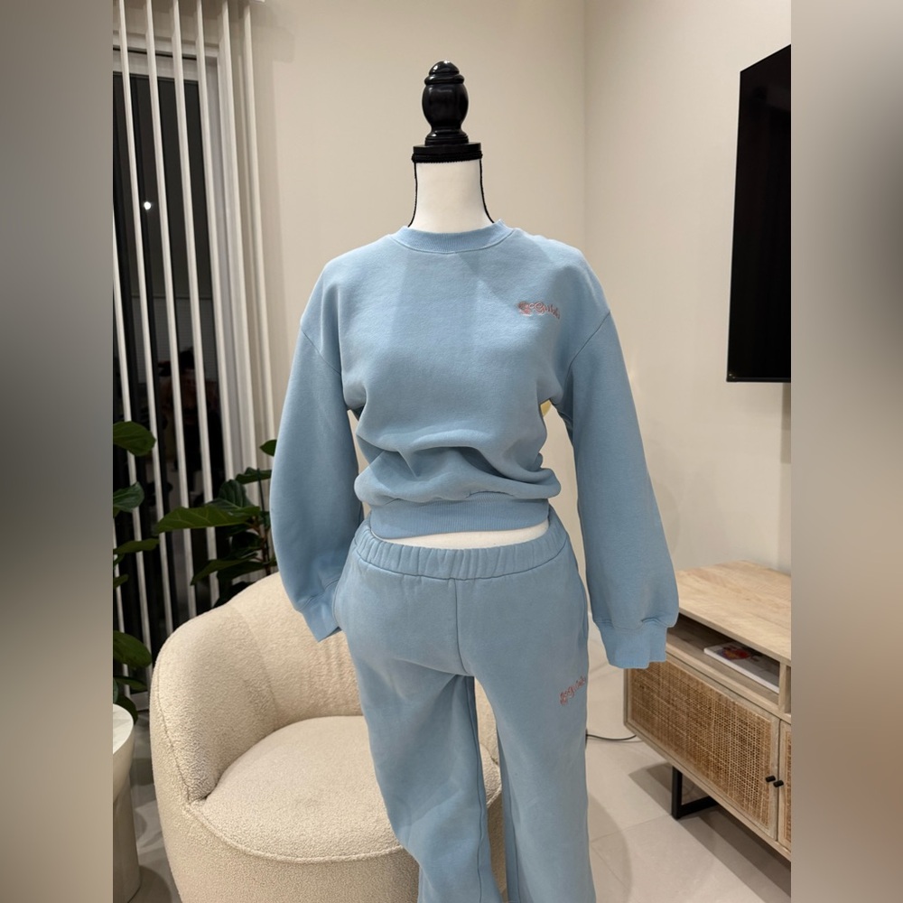 DANIELLE GUZIO BABY BLUE XS SWEATSUIT